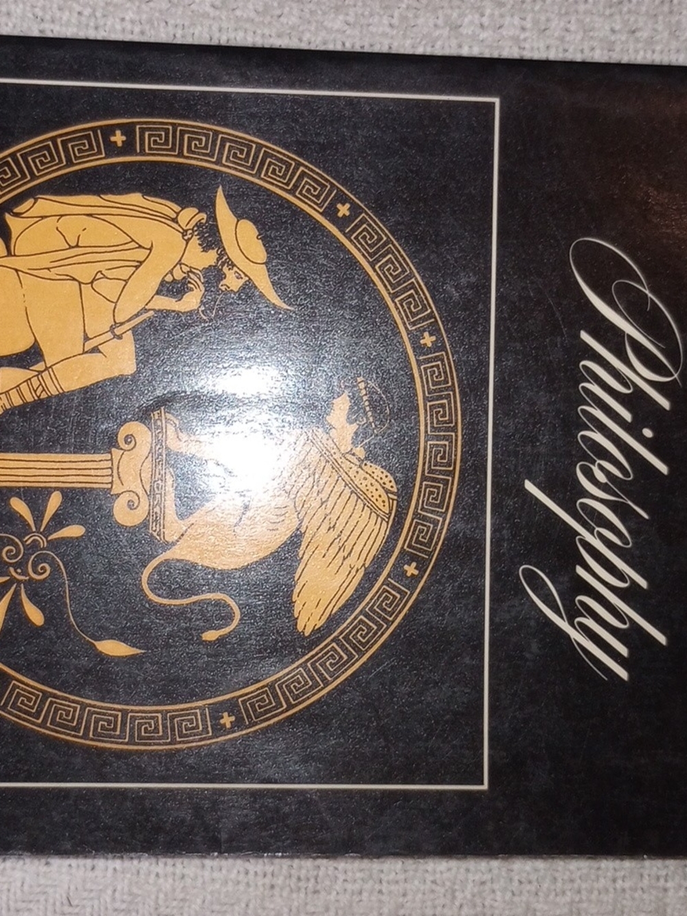 Classic 'Philosophy' Hardcover Book with Gold Greek Motif